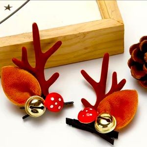 Christmas Reindeer Hair Clips